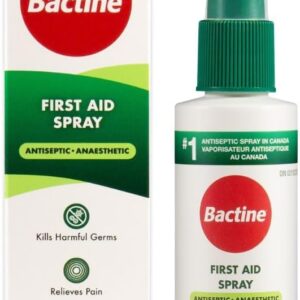 Bactine First Aid Spray, Pain Relief and Itch Relief, Antiseptic, Anesthetic and No Sting Formula, 105 mL