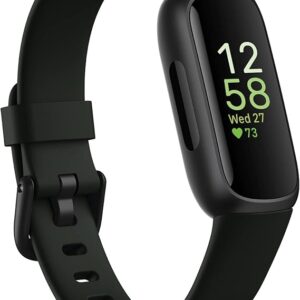 Google Fitbit Inspire 3 Health and Fitness Tracker with Stress Management, Workout Intensity, Sleep Tracking, 24/7 Heart Rate and More, Midnight Zen/black, One Size (S and L Bands Included)