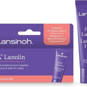 Lansinoh Lanolin Nipple Cream - Soothes and Protects Sore, Dry Nipples from Breastfeeding, Safe for Baby and Mom 40 grams