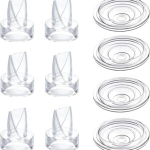 6Pcs Duckbill Valves and 4Pcs Diaphragm Compatible with Momcozy S12 Pro/S12/S9 Pro/S9 24mm Breast pump, Mom cozy Breast Pump Replacement Accessories