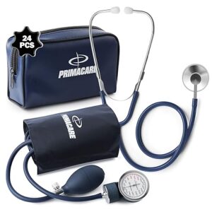 Primacare CSDS-9197-BL Classic Series Adult Blood Pressure Kit with Stehoscope, Blue (Pack of 24)