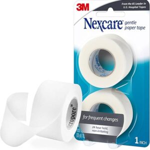 Nexcare™ Gentle Paper Tape 781-2PK-CA, 1 in x 360 in (25.4 mm x 9.1 m), 2/Pack