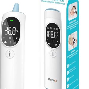 Thermometer Forehead and Ear Thermometer, Digital Infrared Thermometer, Baby Thermometer, Accurate,1s Measure, 40 Set Memory, Mute Mode, LED Screen for Adults Kids with Storage Bag