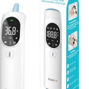 Thermometer Forehead and Ear Thermometer, Digital Infrared Thermometer, Baby Thermometer, Accurate,1s Measure, 40 Set Memory, Mute Mode, LED Screen for Adults Kids with Storage Bag