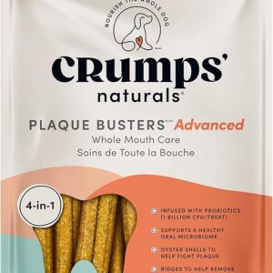 Crumps' Naturals, Plaque Busters Advanced - Whole Mouth Care Dental Sticks, 270 g, Dog Treats