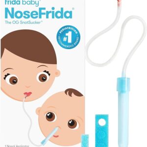 Frida Baby NoseFrida Nasal Aspirator, Snot Sucker Suitable for Newborns and Babies, Baby Nose Sucker with 4 Extra Hygiene Filters