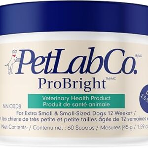 PetLab Co. ProBright Dental Powder - Dog Breath Freshener - Teeth Cleaning Made Easy – Targets Tartar & Bad Breath - Formulated for Small and Extra-Small Dogs