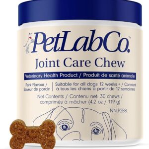 Petlab Co. Joint Care Chews, High Levels of Glucosamine for Dogs, Green Lipped Mussels, Omega 3 and Turmeric, Dog Hip and Joint Supplement to Actively Support Mobility, Packaging May Vary